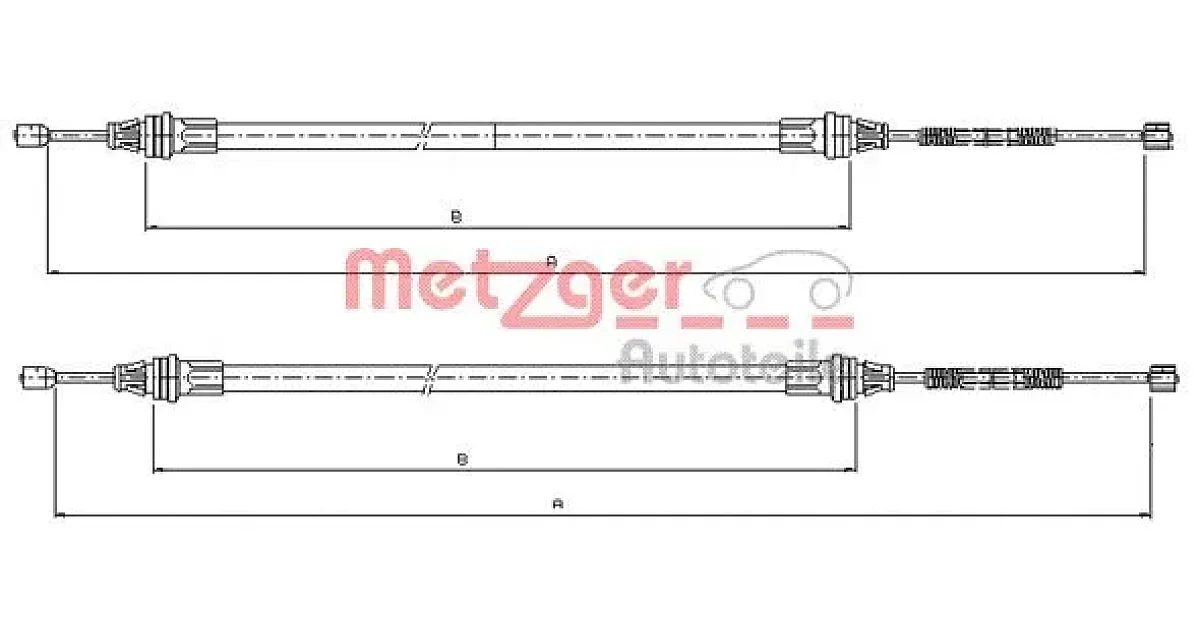 109336 - METZGER - Тросик, cтояночный тормоз