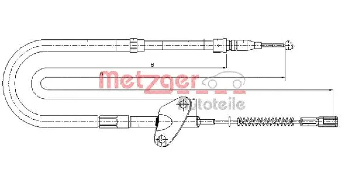 METZGER - 109872 - Тросик, cтояночный тормоз