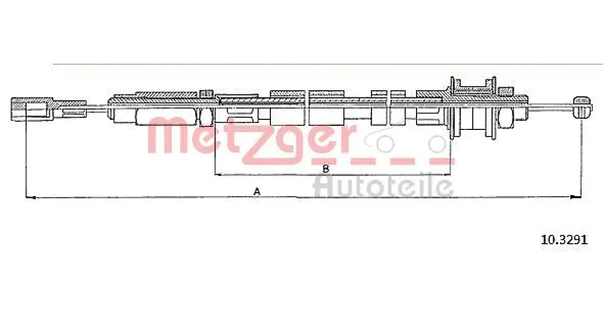 103291 - METZGER - Трос, управление сцеплением