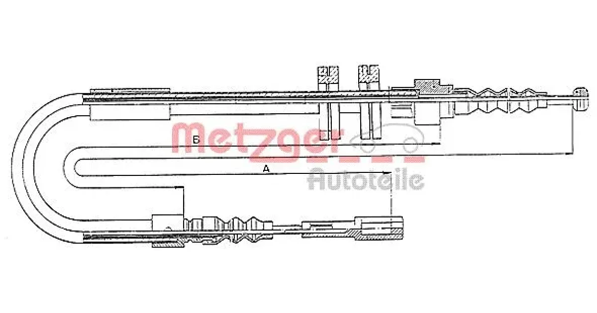 METZGER - 107582 - Тросик, cтояночный тормоз