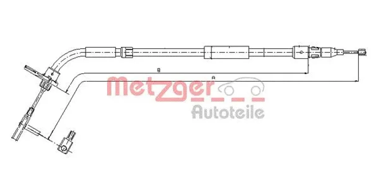109334 - METZGER - Тросик, cтояночный тормоз